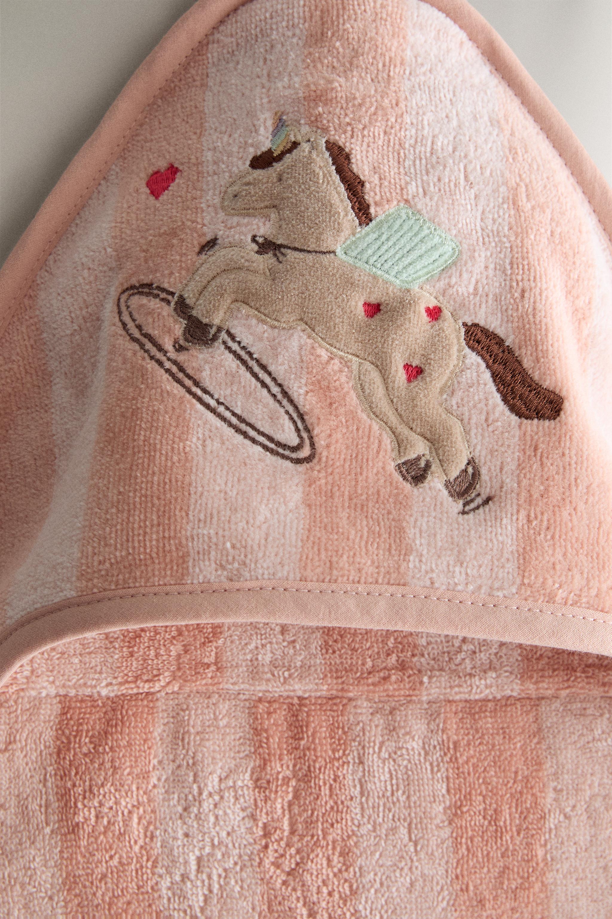 Детские полотенца Zara UNICORN KIDS' HOODED BATH — фото 4