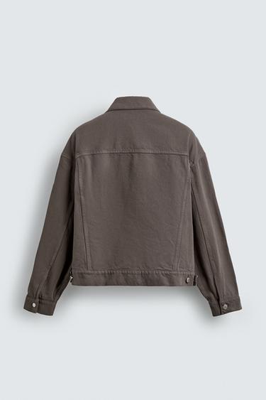 BLOUSON COURT À POCHES - Marron / Taupe de Zara - Image 7