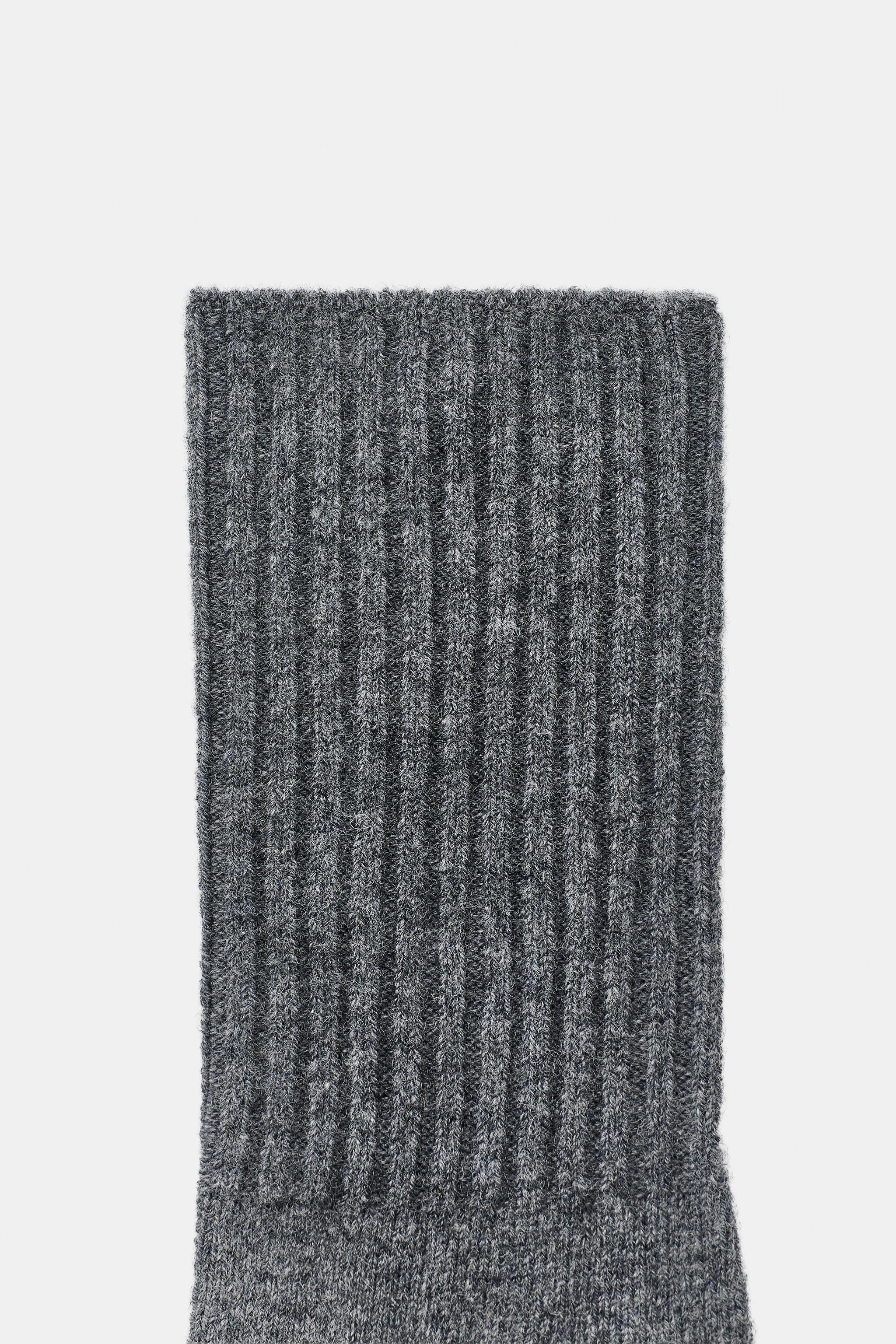 CHAUSSETTES CANNELÉ MÉLANGE LAINE