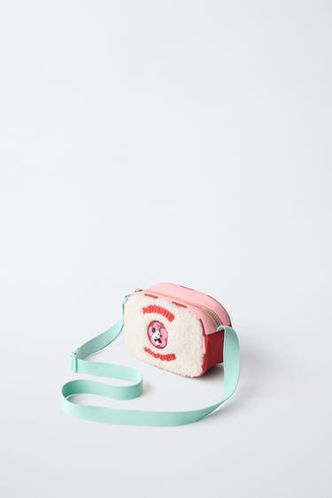 MINNIE MOUSE © DISNEY FAUX SHEARLING CROSSBODY BAG - Pink by Zara