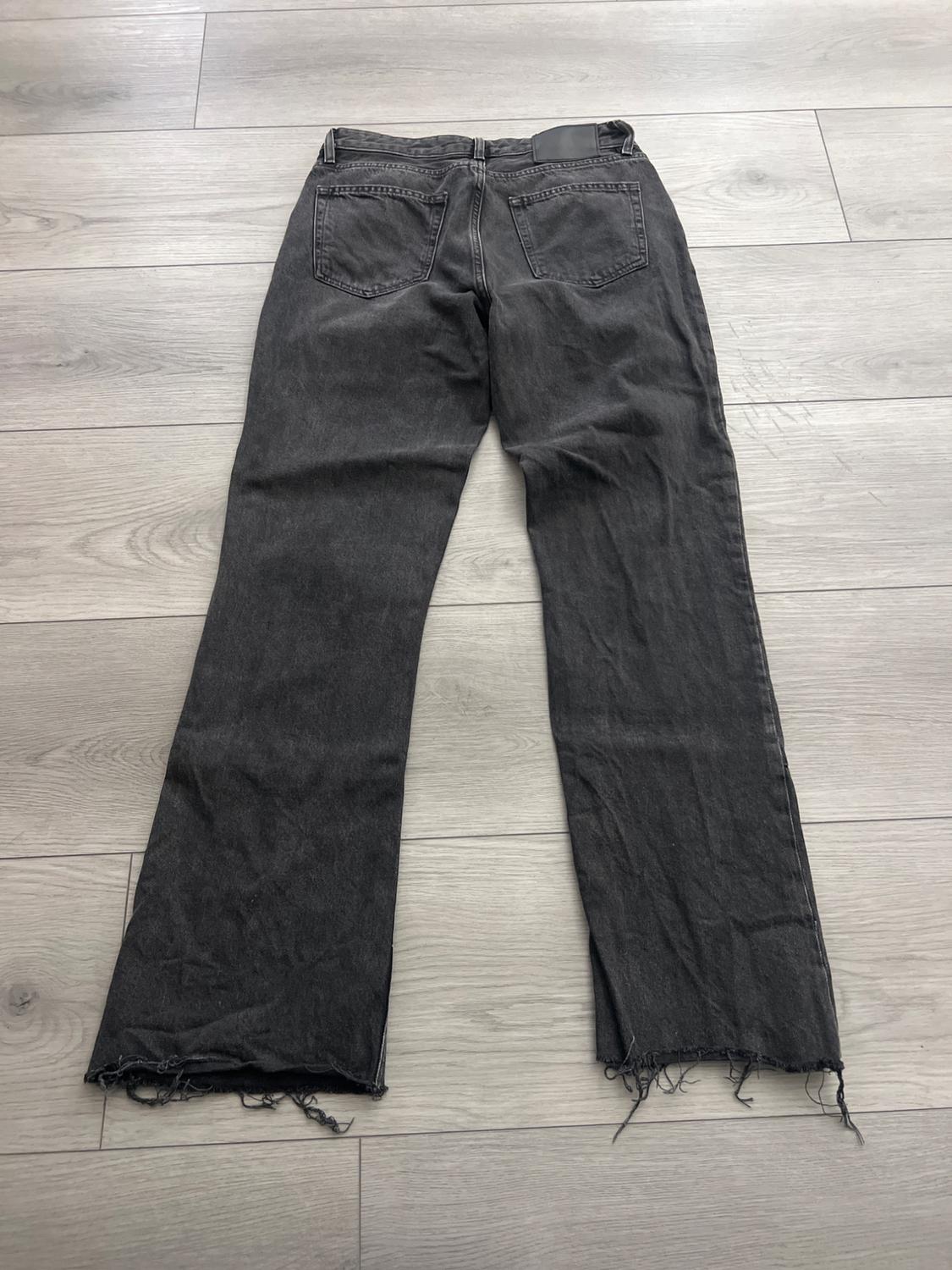 BLACK WASHED FLARE JEANS - Image 2