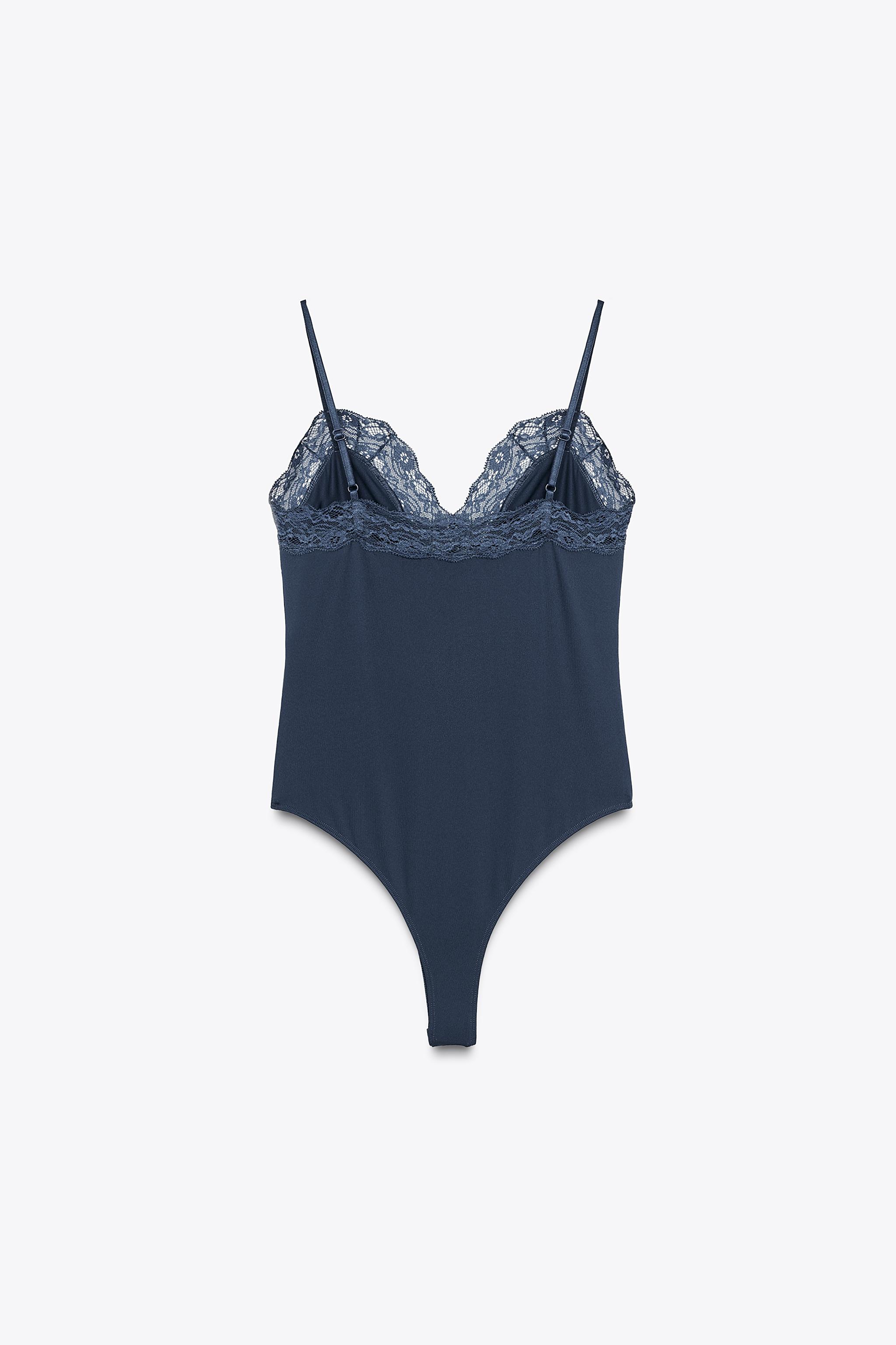 【overneath】Bodysuit038with lace bra overneath】Bodysuit 038 with lace bra