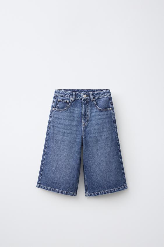 Zara DUGE BERMUDE OD TRAPERA FRUIT OF THE LOOM™ – Plava – Slika 0