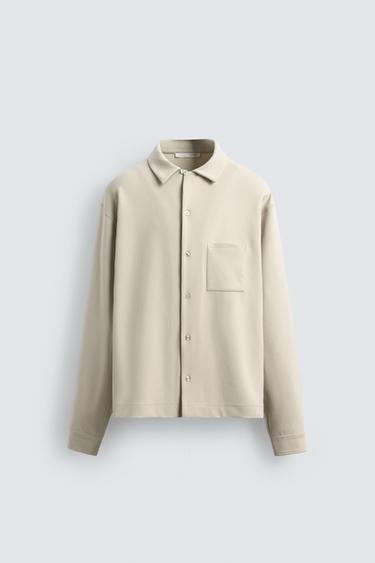 RELAXED FIT INTERLOCK SHIRT - stone by Zara