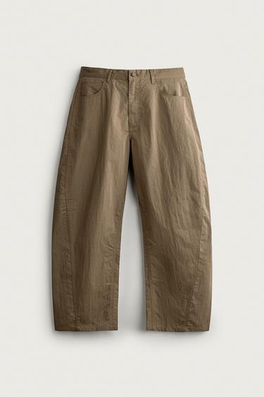 BALLOON FIT TROUSERS - Khaki by Zara