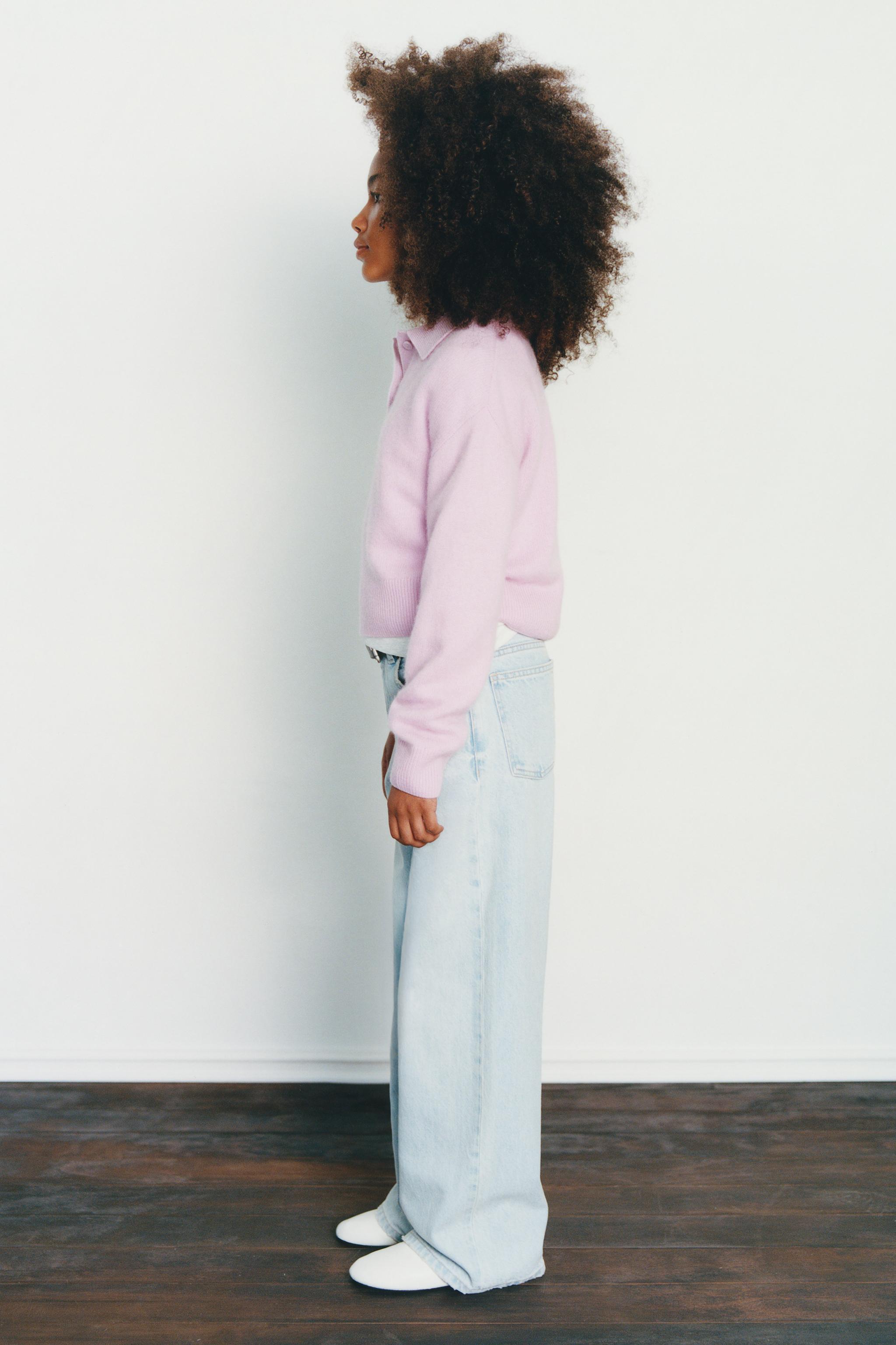 100% CASHMERE POLO JUMPER — Pink