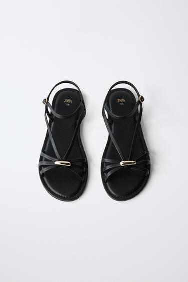SANDALES À BRIDES - Noir de Zara - Image 3