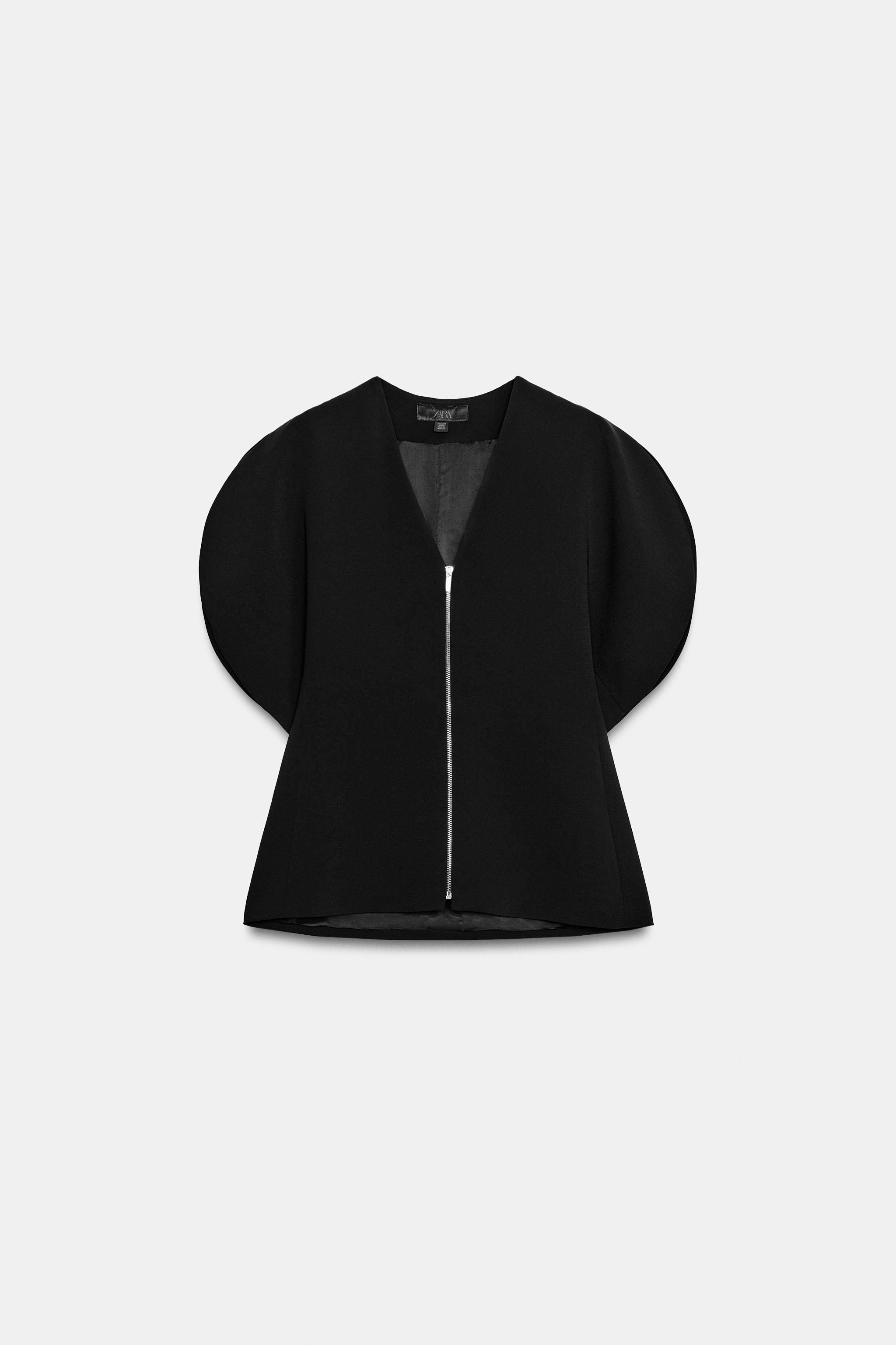 キラ TOP CREMALLERA ZW COLLECTION - Negro | ZARA Chile