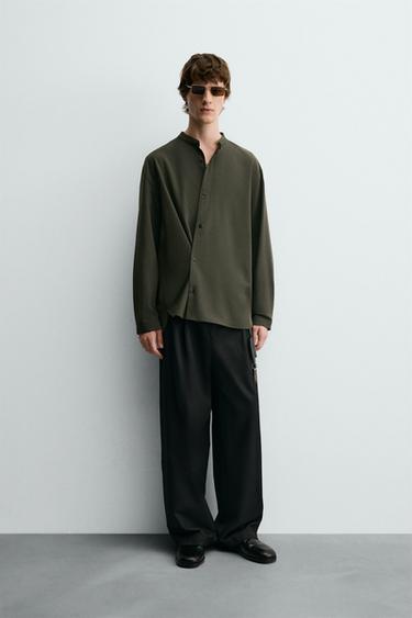 MULTI-POSITION FLOWING SHIRT - Khaki by Zara - Image 0