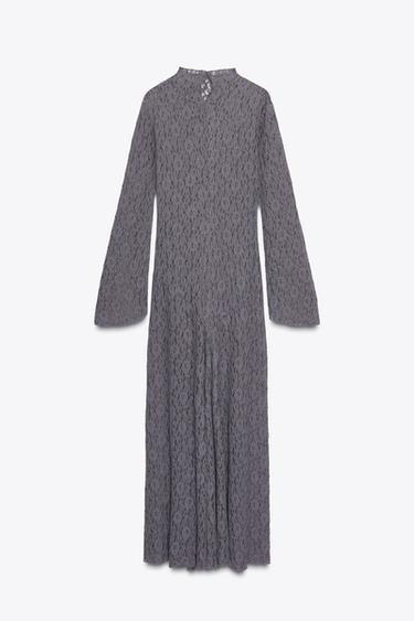 SOFT-TOUCH LACE DRESS - Dark purple by Zara - Image 7
