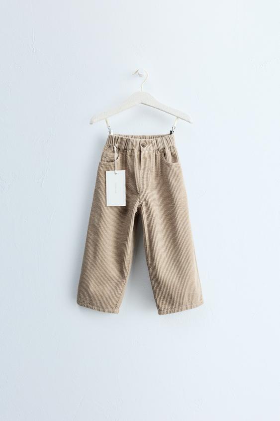 Zaras Zara Timeless – rak manchesterbyxa - Ljust beige - Bild 0