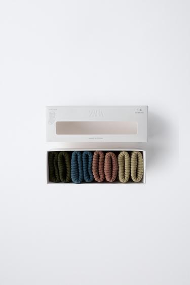 FOUR-PACK OF SOCKS IN A BOX - Greenish by Zara - Image 2