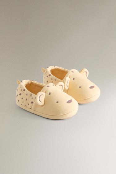 CHILDREN'S CHEETAH SLIPPERS - Yellow by Zara - Image 1