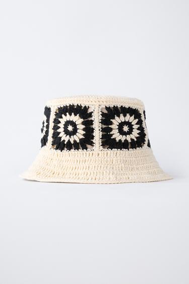 CHAPEAU BOB CROCHET RÉVERSIBLE - Écru de Zara - Image 3