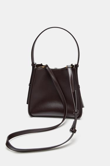 MINI SAC SEAU AVEC ANNEAU MÉTALLIQUE - Bordeaux de Zara - Image 4