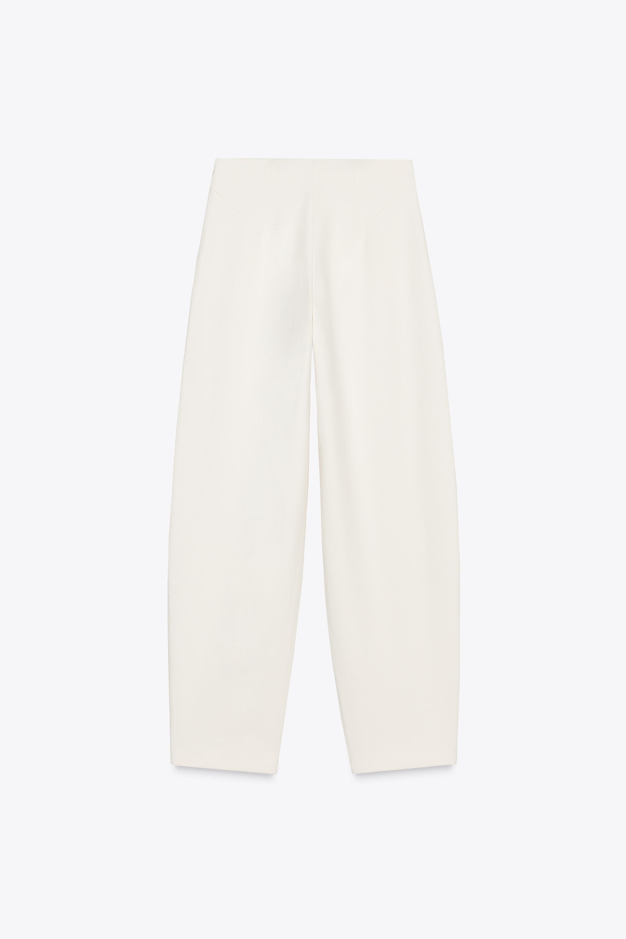 INTERLOCK ZIPPER PANTS - Ecru | ZARA United States