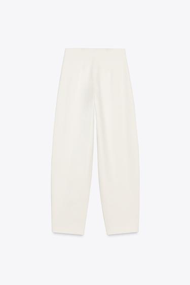 INTERLOCK ZIP TROUSERS - Ecru by Zara - Image 5