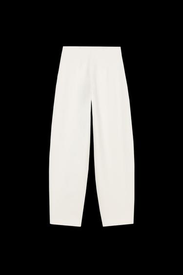 PANTALÓN CREMALLERA INTERLOCK - Crudo de Zara