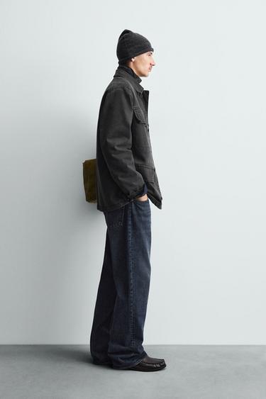 VESTE RELAXED FIT À POCHES - Charbon de Zara - Image 3