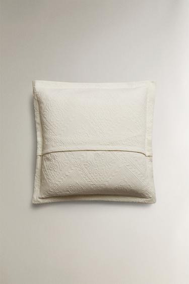 GEOMETRIC PATTERN CUSHION COVER - Beige by Zara - Image 2