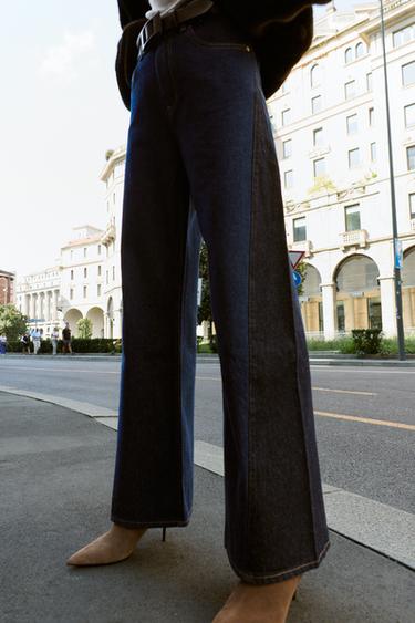 JEAN Z1975 WIDE LEG TAILLE HAUTE COMBINÉ - Bleu de Zara - Image 1