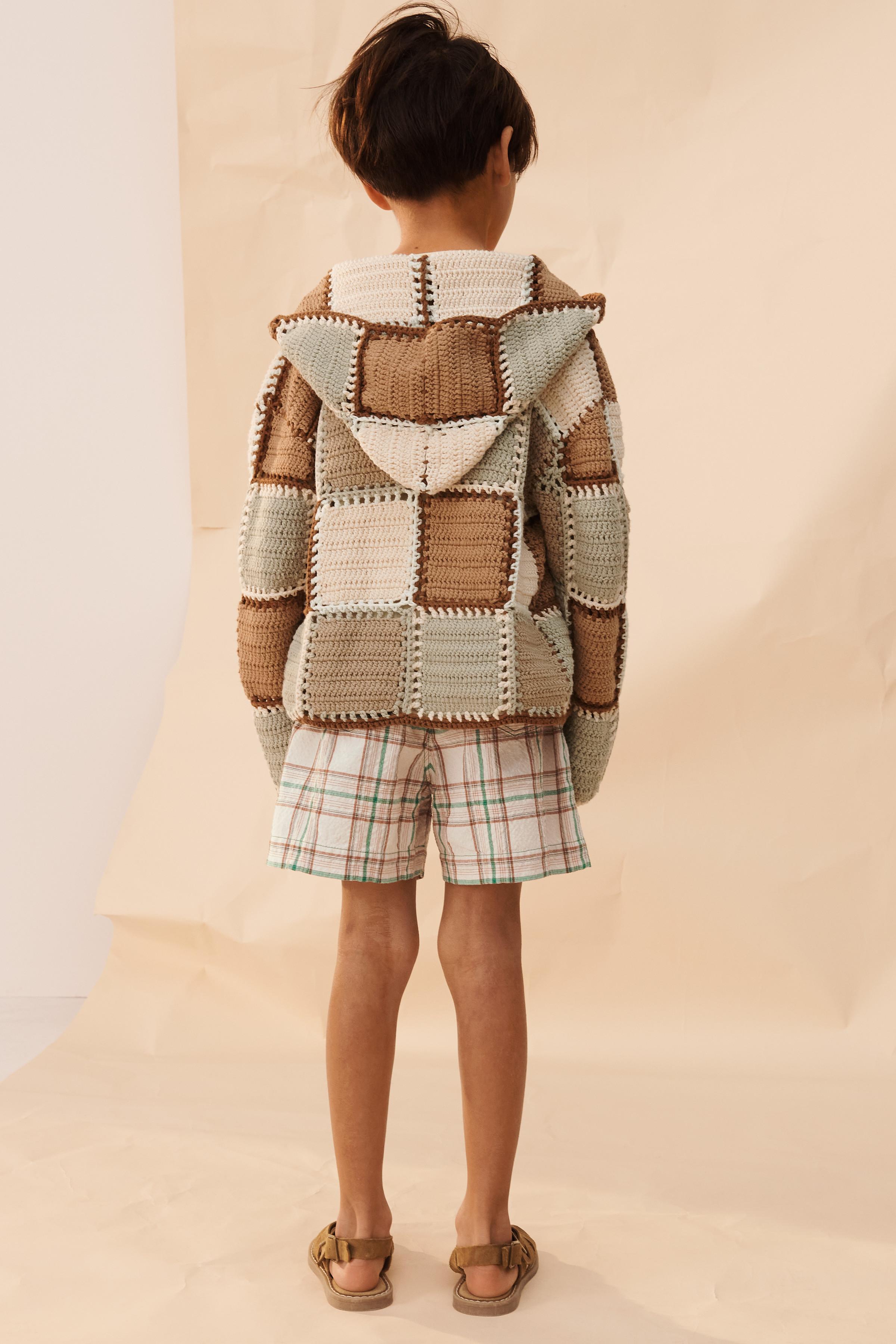 クロシェ フーデッド ニットカーディガン - マルチカラ― | ZARA Japan