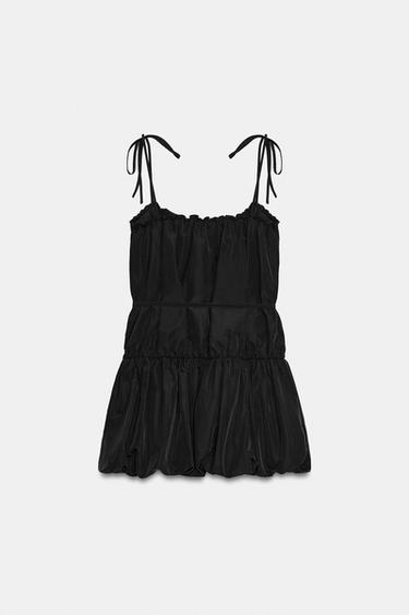 HALTER BALLOON DRESS - Black by Zara - Image 4