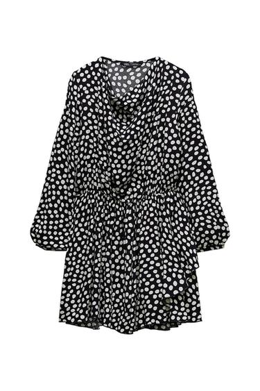 SHORT DRESS WITH A POLKA DOT PRINT