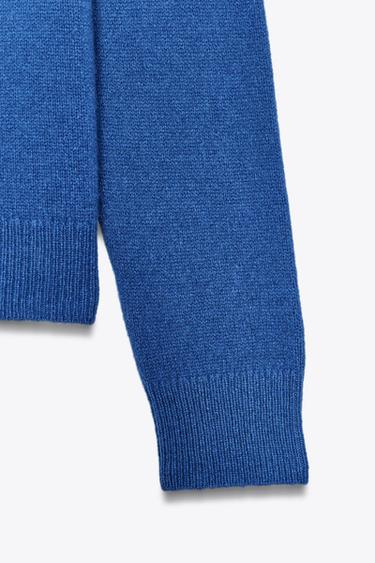 CASHMERE AND WOOL BASIC SWEATER - Bluish by Zara - Image 7