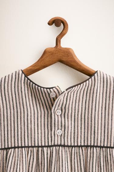 ZARA TIMELESS - ROBE IMPRIMÉE À RAYURES - Écru de Zara - Image 2