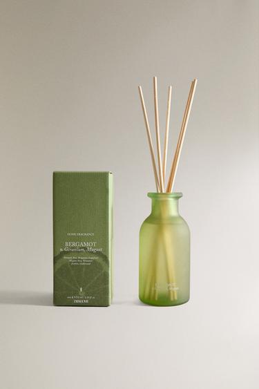 (195 ML) DYFUZOR ZAPACHOWY MIKADO BERGAMOT & GERANIUM, MUGUET - Trawiastozielony Zara