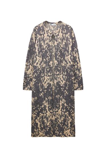 KNIT JACQUARD COAT