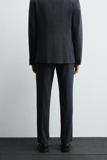 PANTALON DE COSTUME STRUCTURÉ - Bleu / Indigo de Zara - Image 2