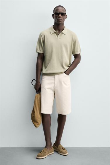 CASUAL LEATHER LOAFERS WITH TASSELS - Beige by Zara - Image 1