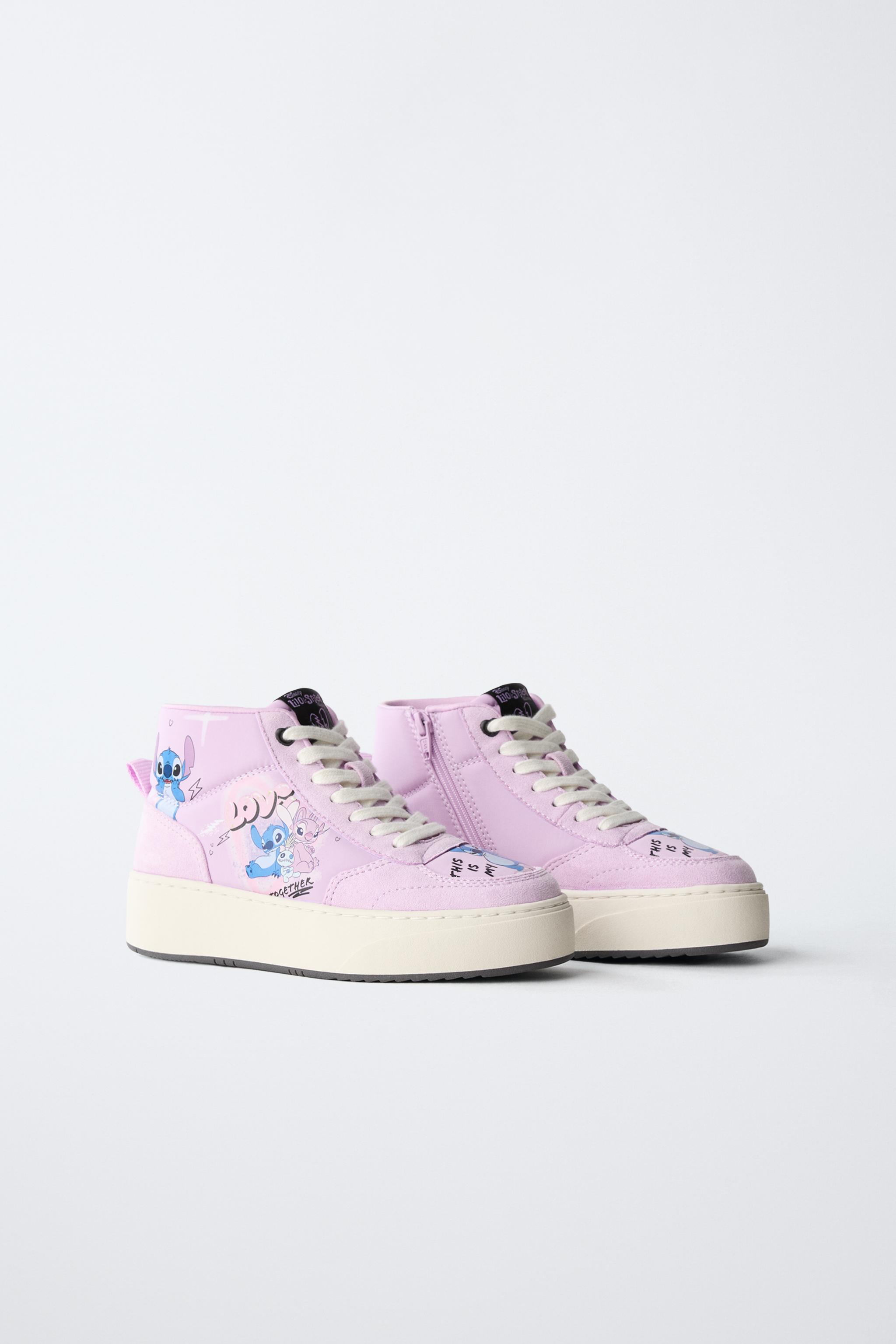 Disney - さち♡ LILO & STITCH © DISNEY HIGH-TOP SNEAKERS - Purple | ZARA