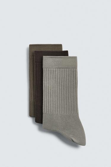 3-PACK OF RIBBED SOCKS - various by Zara