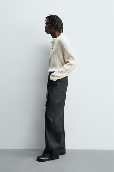 RELAXED FLARE FIT JEANS - Indigo by Zara - Image 3