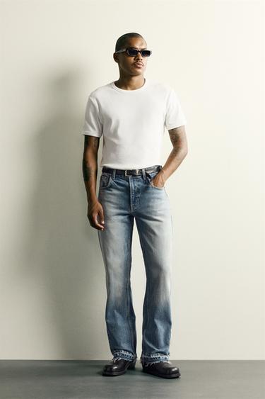 JEANS FLARE FIT - Azul medio de Zara - Imaxe 0