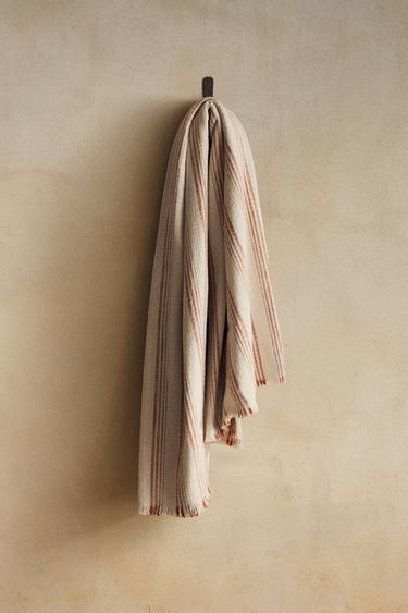 PLAID COTON RAYURES - Écru de Zara - Image 5