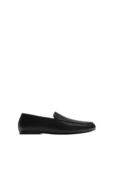 Zara LIMITED EDITION LEATHER LOAFERS - Black