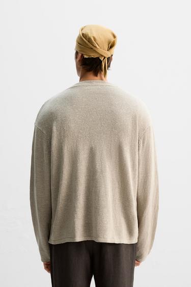 GILET 100 % LIN ÉDITION LIMITÉE - Beige clair de Zara - Image 2