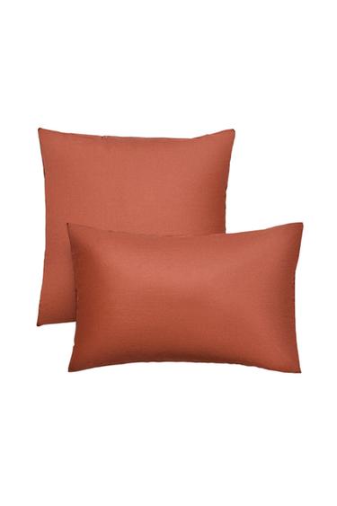 FUNDA ALMOHADA ALGODÓN PERCAL (500 HILOS) - Arcilla de Zara