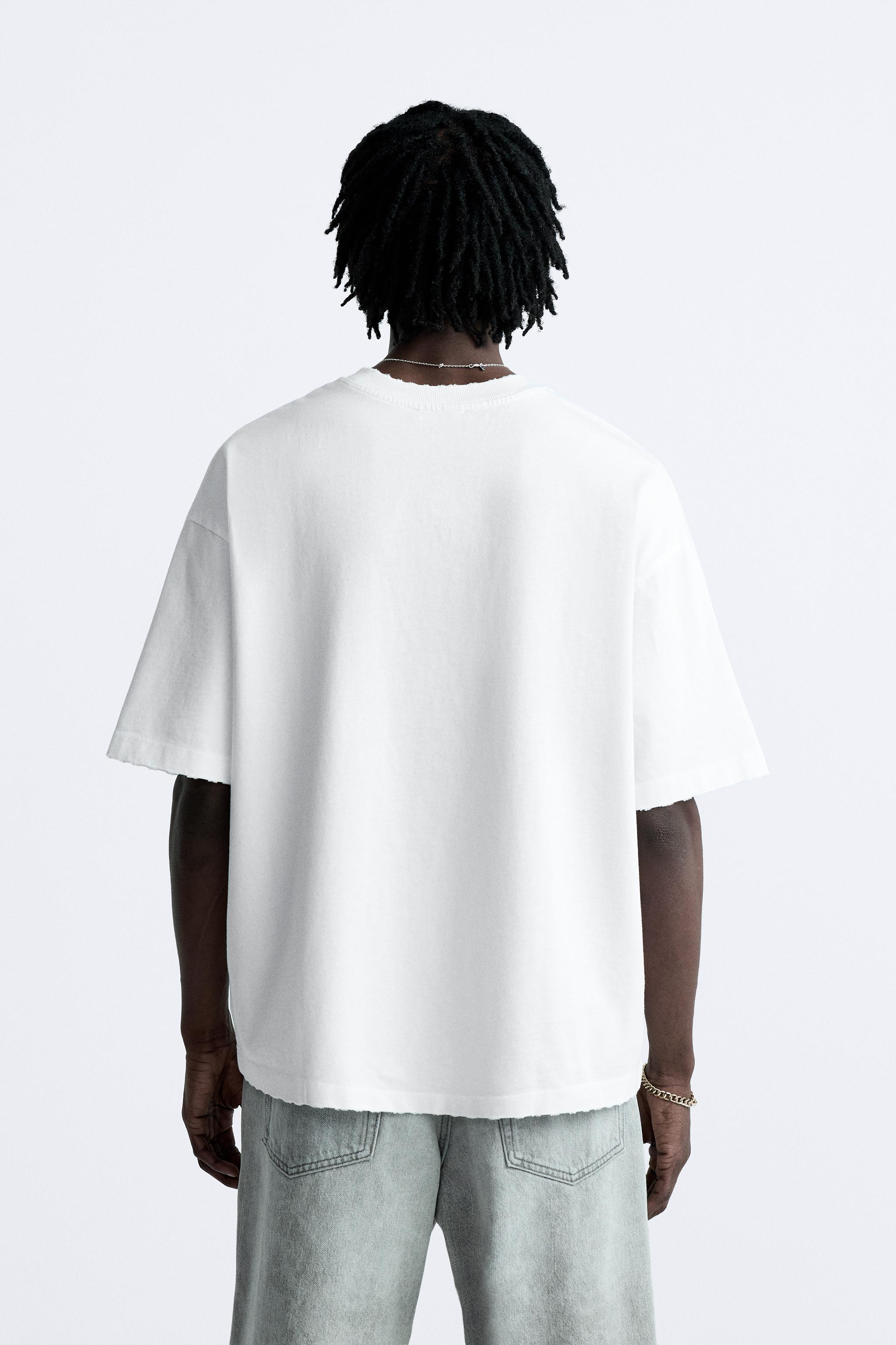 RELAXED FIT Ｔシャツ ダメージ - ブラック | ZARA Japan / 日本