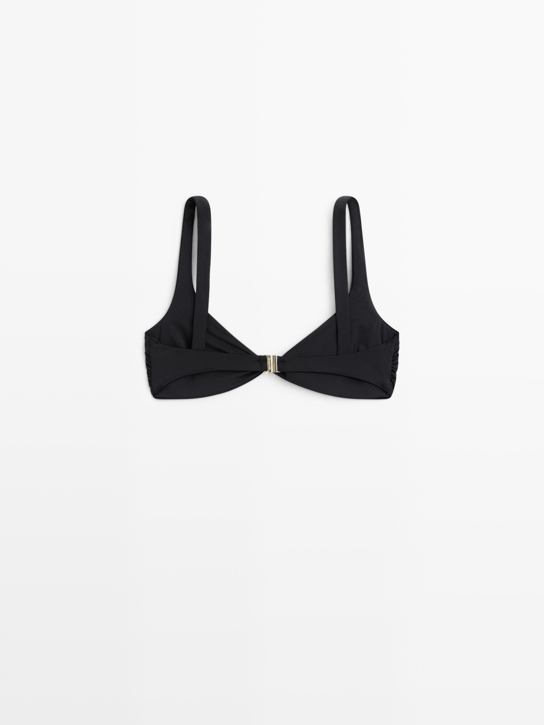 Bikini top with rhinestone detail