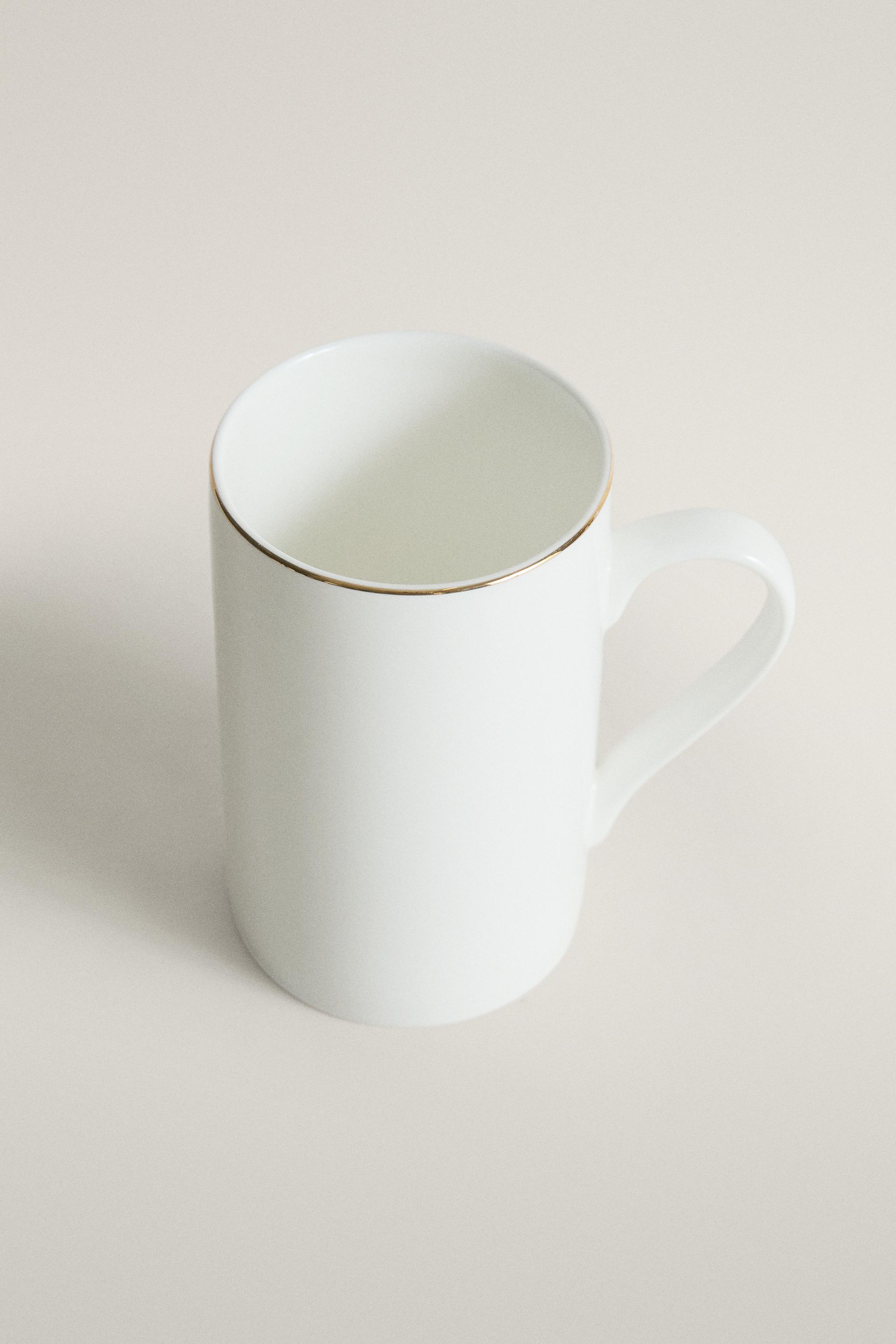 RIMMED BONE CHINA MUG