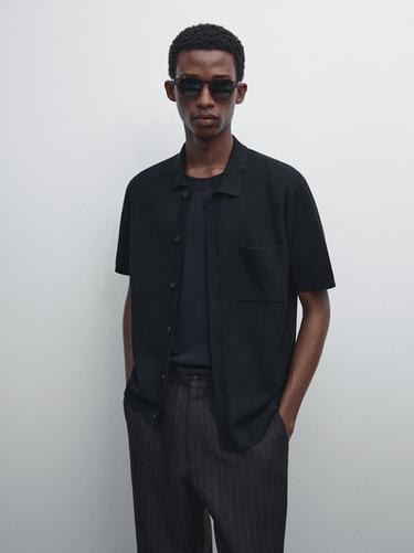 Sobrecamisa 100% algodón mercerizado - Marino de Zara