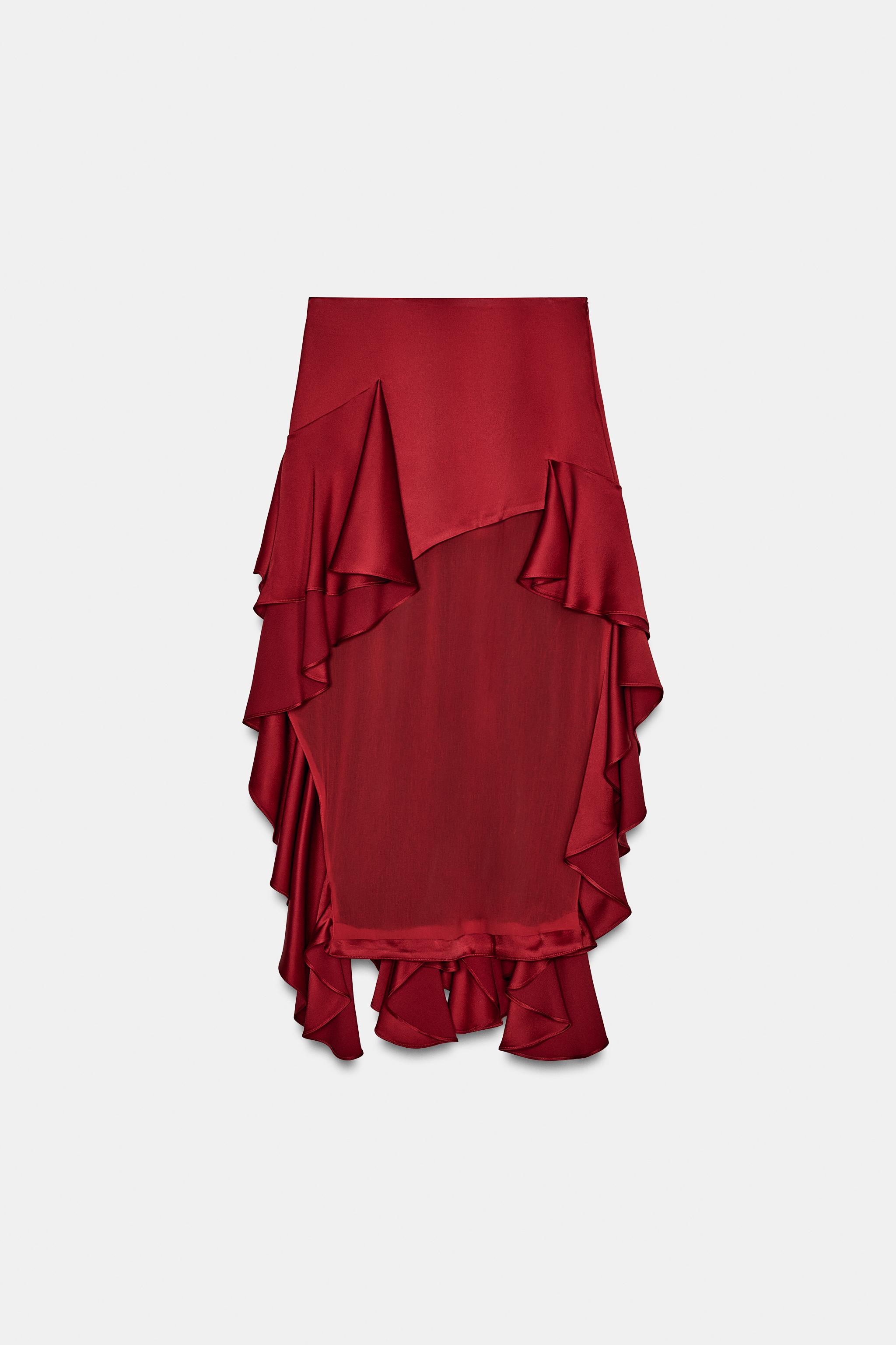 ASYMMETRIC RUFFLED SKIRT ZW COLLECTION