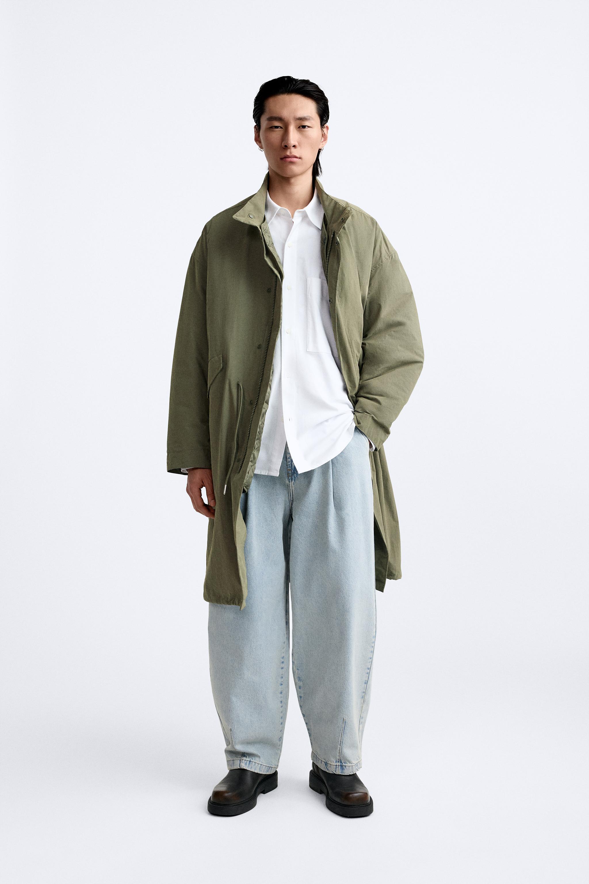 Zara cheap rubberized parka