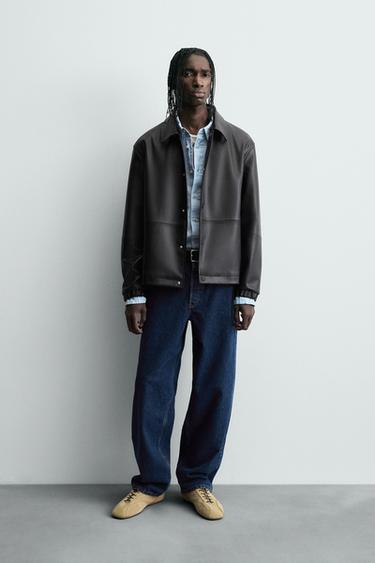 Zaras JACKA MED SKINNEFFEKT - Svart