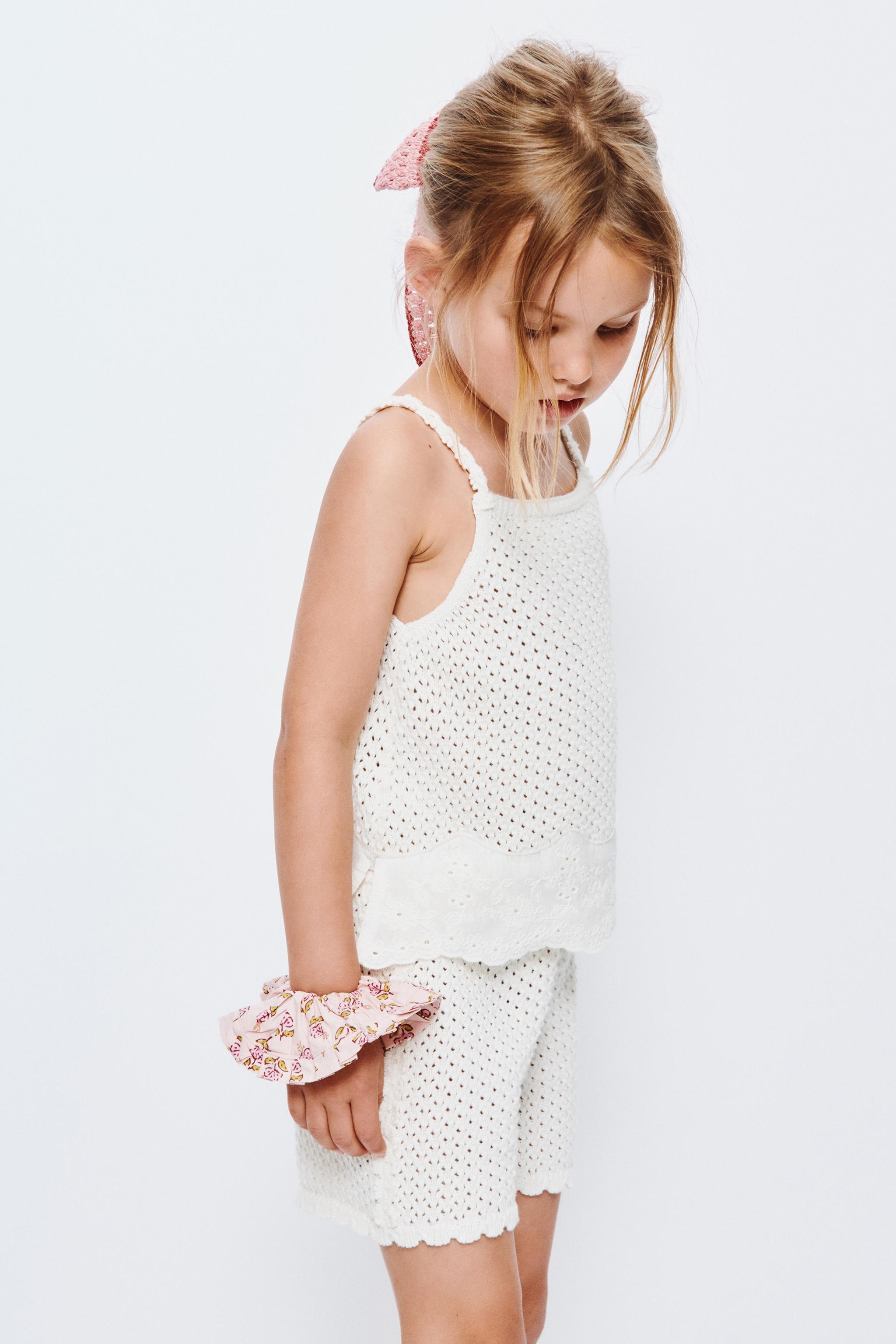 KNIT SHORTS — Ecru